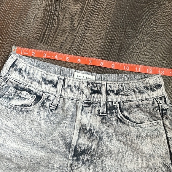 🐭Rag & Bone Miramar cotton grey acid wash shorts size small - Picture 4 of 12
